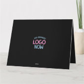 EENVOUDIGE HEDENDAAGSE SCHONE ZWARTE MODIEUZE CLIE BEDANKKAART (Achterkant)