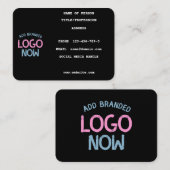 EENVOUDIGE HEDENDAAGSE SCHONE ZWARTE MODIEUZE CLIE CONTACTKAARTJE (Voorkant / Achterkant)
