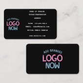 EENVOUDIGE HEDENDAAGSE SCHONE ZWARTE MODIEUZE CLIE CONTACTKAARTJE (Voorkant / Achterkant)