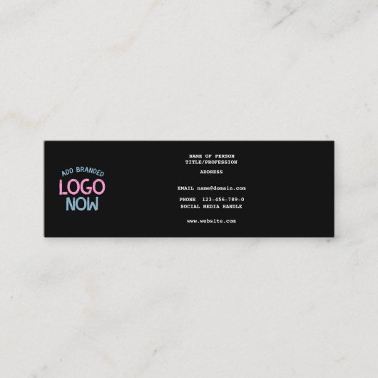 EENVOUDIGE HEDENDAAGSE SCHONE ZWARTE MODIEUZE CLIE MINI VISITEKAARTJE (Voorkant)