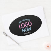 EENVOUDIGE HEDENDAAGSE SCHONE ZWARTE MODIEUZE CLIE OVALE STICKER (Envelop)