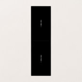 EENVOUDIGE HEDENDAAGSE SCHONE ZWARTE MODIEUZE CLIE VISITEKAARTJE (Binnenkant ongevouwen)