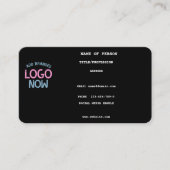 EENVOUDIGE HEDENDAAGSE SCHONE ZWARTE MODIEUZE CLIE VISITEKAARTJE (Voorkant)