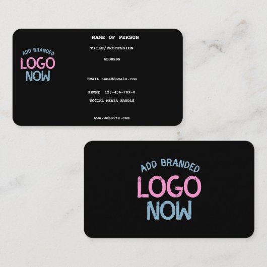 EENVOUDIGE HEDENDAAGSE SCHONE ZWARTE MODIEUZE CLIE VISITEKAARTJE (Voorkant / Achterkant)