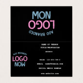 EENVOUDIGE HEDENDAAGSE SCHONE ZWARTE MODIEUZE CLIE VISITEKAARTJE (Buitenkant ongevouwen)