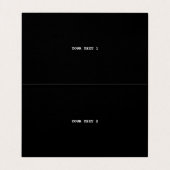 EENVOUDIGE HEDENDAAGSE SCHONE ZWARTE MODIEUZE CLIE VISITEKAARTJE (Binnenkant ongevouwen)