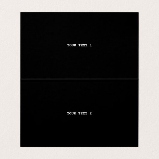 EENVOUDIGE HEDENDAAGSE SCHONE ZWARTE MODIEUZE CLIE VISITEKAARTJE (Binnenkant ongevouwen)