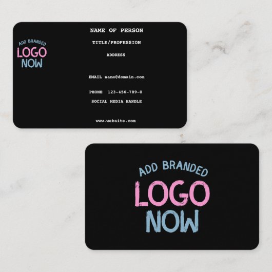 EENVOUDIGE HEDENDAAGSE SCHONE ZWARTE MODIEUZE CLIE VISITEKAARTJE (Voorkant / Achterkant)