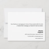 Eenvoudige helder geel vet moderne zaken bedankkaart (Achterkant)