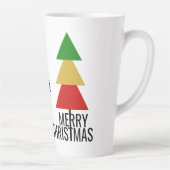 EENVOUDIGE HELDERE KLEUR XMAS TREE MET SCRIPTTEKST LATTE MOK (Rechts)