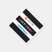 Eenvoudige heldere kleurrijke aangepaste naam Happ Servet (Hoek)