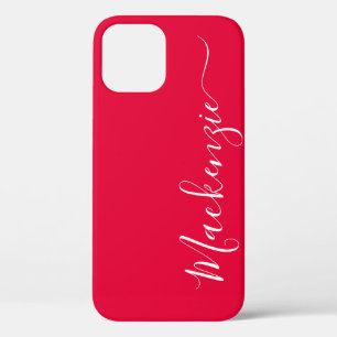 Eenvoudige Heldere Levendige Girly Roze Kalligrafi Case-Mate iPhone Case
