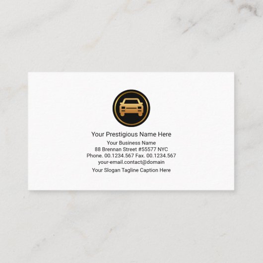 Eenvoudige heldere waterdruppels voor auto's visitekaartje (Achterkant)