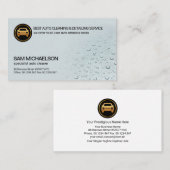 Eenvoudige heldere waterdruppels voor auto's visitekaartje (Voorkant / Achterkant)