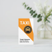 Eenvoudige heldergele Taxi Spotlight Visitekaartje (Staand voorkant)