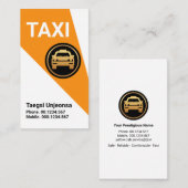 Eenvoudige heldergele Taxi Spotlight Visitekaartje (Voorkant / Achterkant)