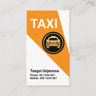 Eenvoudige heldergele Taxi Spotlight Visitekaartje