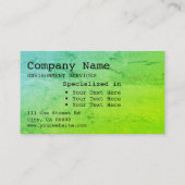 Eenvoudige Heldergroene Waterverf Marble Chic Visitekaartje (Achterkant)