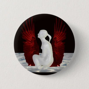 Eenvoudige hemel ronde button 5,7 cm