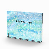 Eenvoudige hemelblauwe glitsterren voegen jouw tek fotoblokken (Rechts)