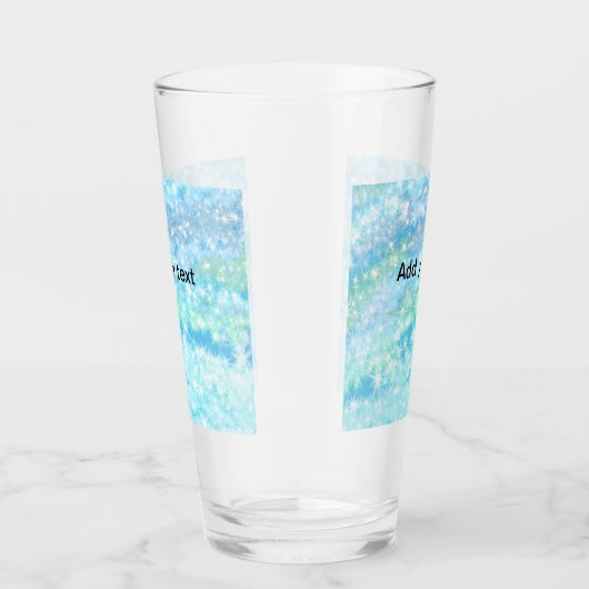 Eenvoudige hemelblauwe glitsterren voegen jouw tek glas (Rechts)