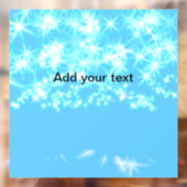 Eenvoudige hemelblauwe glitsterren voegen jouw tek raamsticker (Vel 2)