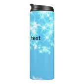 Eenvoudige hemelblauwe glitsterren voegen jouw tek thermosbeker (Geroteerd rechts)