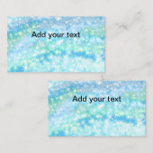 Eenvoudige hemelblauwe glitsterren voegen jouw tek visitekaartje (Voorkant / Achterkant)