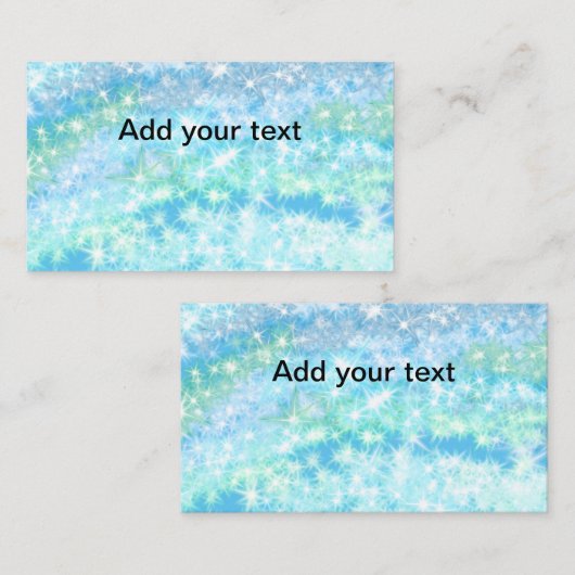 Eenvoudige hemelblauwe glitsterren voegen jouw tek visitekaartje (Voorkant / Achterkant)