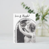 Eenvoudige Hemelse Boog Foto Trendy Dank u kaart (Staand voorkant)