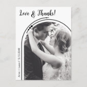 Eenvoudige Hemelse Boog Foto Trendy Dank u kaart (Voorkant)