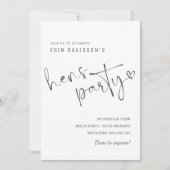 Eenvoudige hennen Night Party Invitation Sjabloon Kaart (Voorkant)