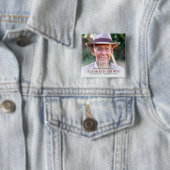Eenvoudige herdenking van begrafenissen op foto's vierkante button 5,1 cm (In situ)