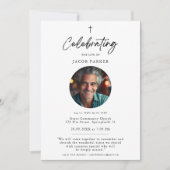 Eenvoudige herdenking viering van het leven Cross  Kaart (Voorkant)