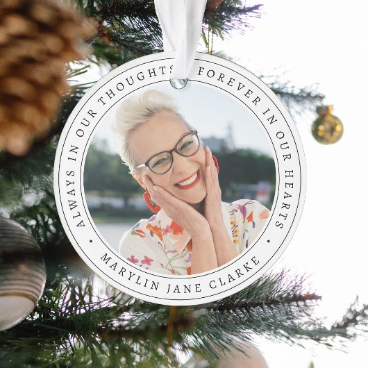 Eenvoudige Herdenkingsfoto met Kerst Ornament