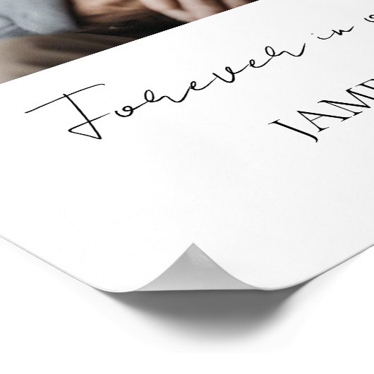 Eenvoudige herdenkingsfoto poster (Hoek)