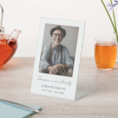 Eenvoudige herdenkingsfoto reclamebord met voetstuk (Insitu)