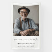 Eenvoudige herdenkingsfoto spandoek (Verticaal)