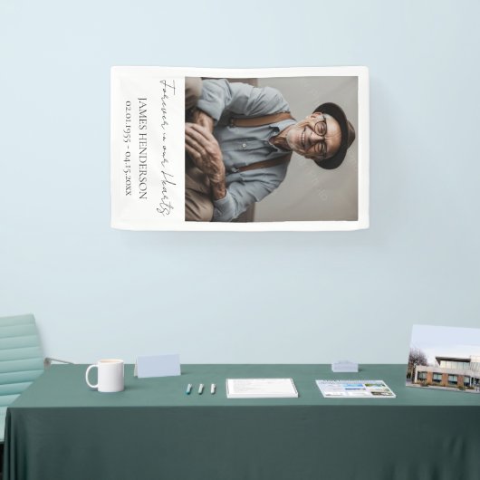 Eenvoudige herdenkingsfoto spandoek (Beurs)