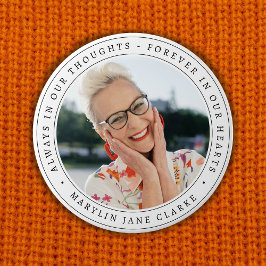 Eenvoudige herdenkingsfoto van Memorial Ronde Button 7,6 Cm