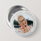 Eenvoudige herdenkingsfoto van Memorial Ronde Button 7,6 Cm (Voorkant /achterkant)