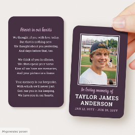 Eenvoudige Herdenkingsgebed Funeral Card Foto Aube Visitekaartje