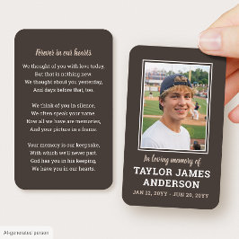 Eenvoudige Herdenkingsgebed Funeral Card Foto Brui Visitekaartje