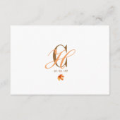 Eenvoudige Herfst Blad Landelijke Herfst Bruiloft  Informatiekaartje (Achterkant)