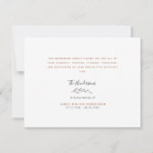 Eenvoudige Herfst bladeren begrafenis dank u Bedankkaart (Achterkant)