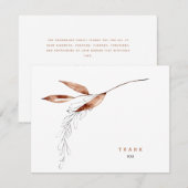 Eenvoudige Herfst bladeren begrafenis dank u Bedankkaart (Voorkant / Achterkant)