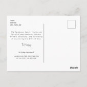 Eenvoudige Herfst bladeren begrafenis dank u Briefkaart (Achterkant)