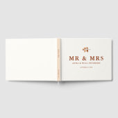 Eenvoudige herfst bladeren terracotta chique herfs gastenboek (Volledig)