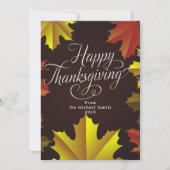 Eenvoudige Herfst blij dankzegging Foto vakantie k Kaart (Voorkant)