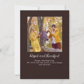 Eenvoudige Herfst blij dankzegging Foto vakantie k Kaart (Achterkant)